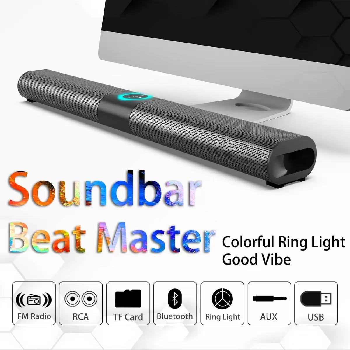 Home Cinema Wall Lights - BS-20 Soundbar Kablosuz Kart Bluetooth Hoparlör