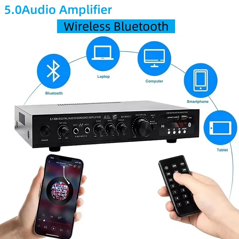 Home Cinema Onkyo 5.1 - AV-369BT Bluetooth 5.1 Ses Hoparlörü AMP