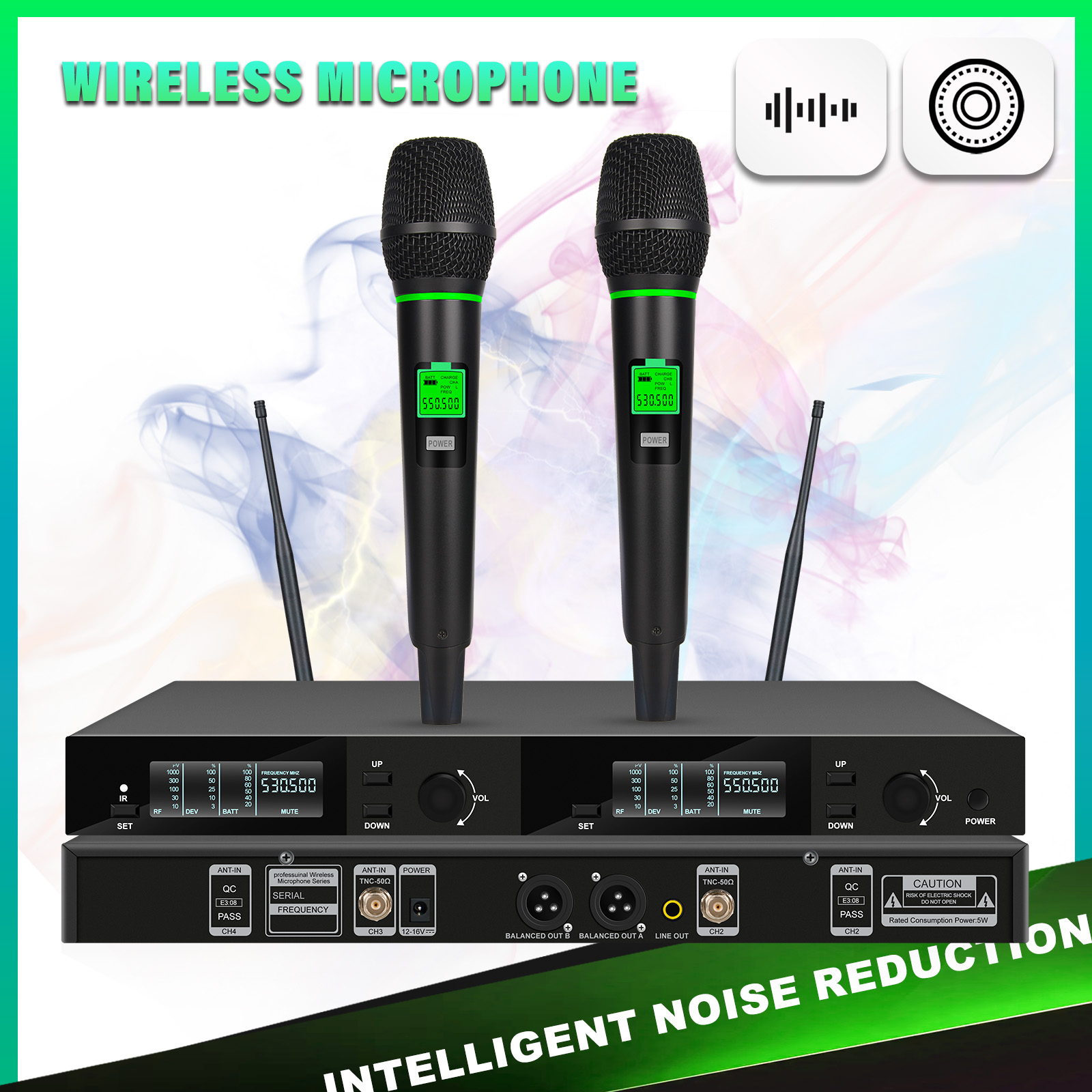 Shure Mic Sm58 - Kablosuz Mikrofon Sistemi Gerçek UHF Çift
