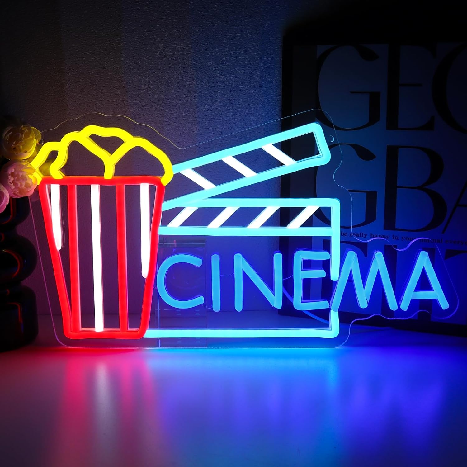 Home Cinema Wall Lights - Sinema Neon Tabela Sanatı Duvar Lambası