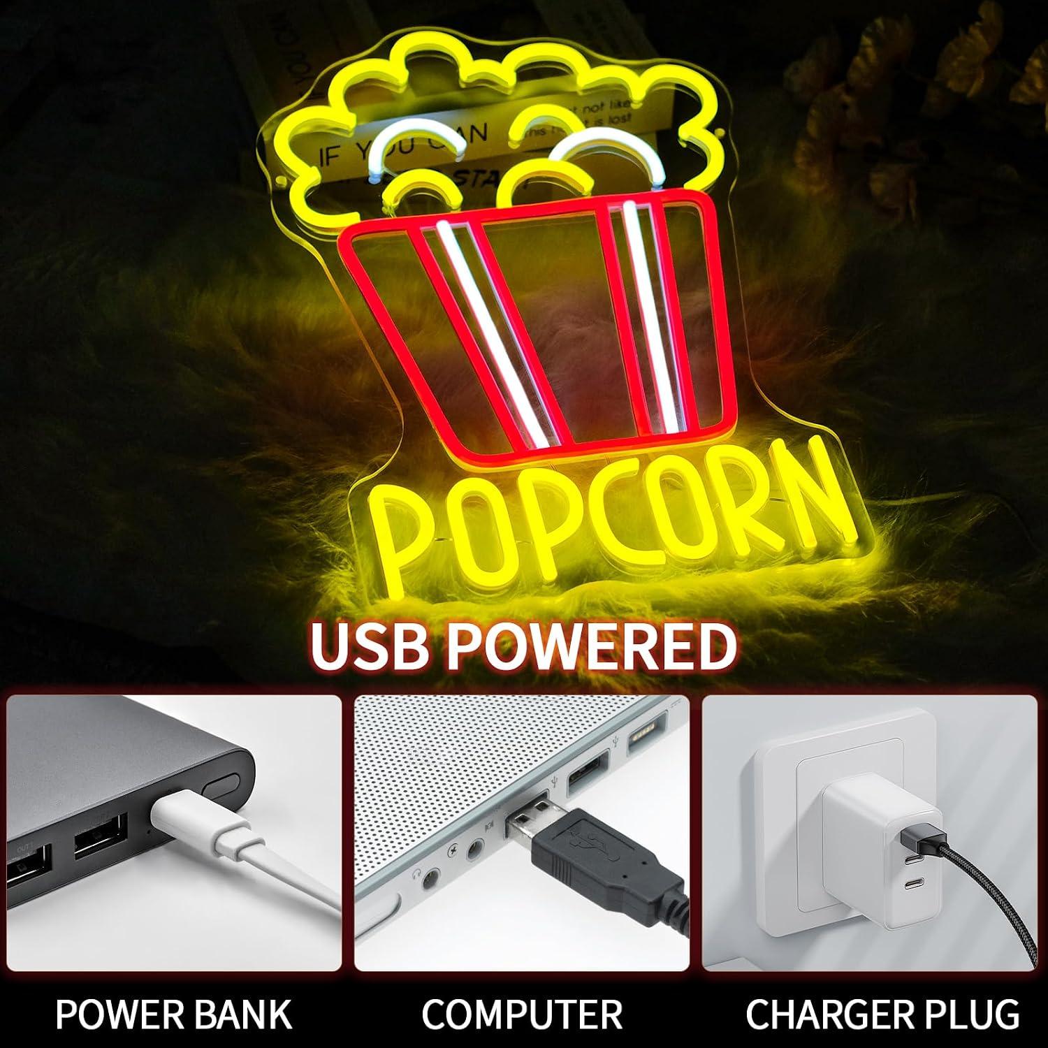 Patlamış Mısır Kovası Neon Tab - Home Cinema Wall Lights incelemesi ve fiyatı