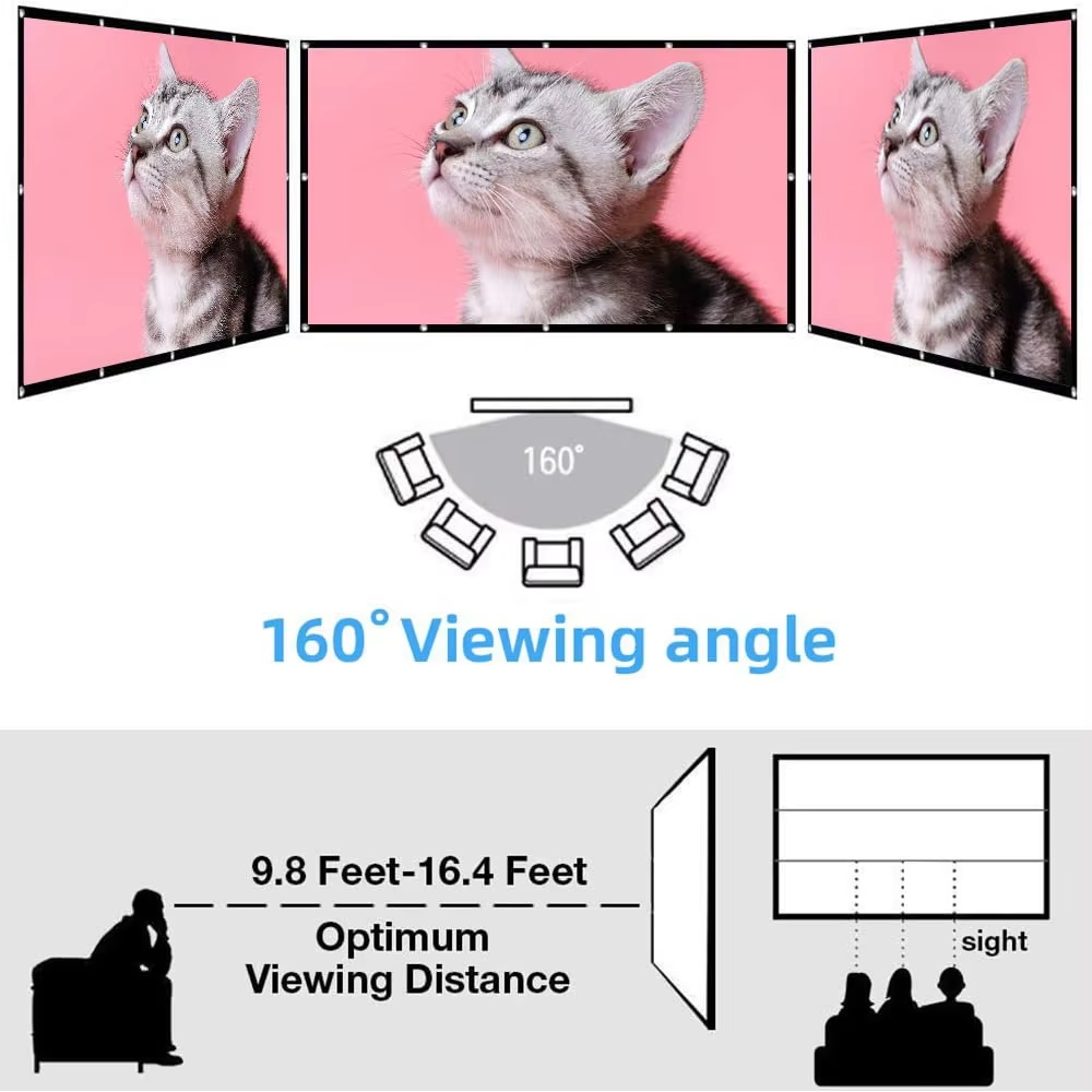 LEJIADA 4K Yumuşak Ekran Çift  - Home Cinema Usa incelemesi ve fiyatı