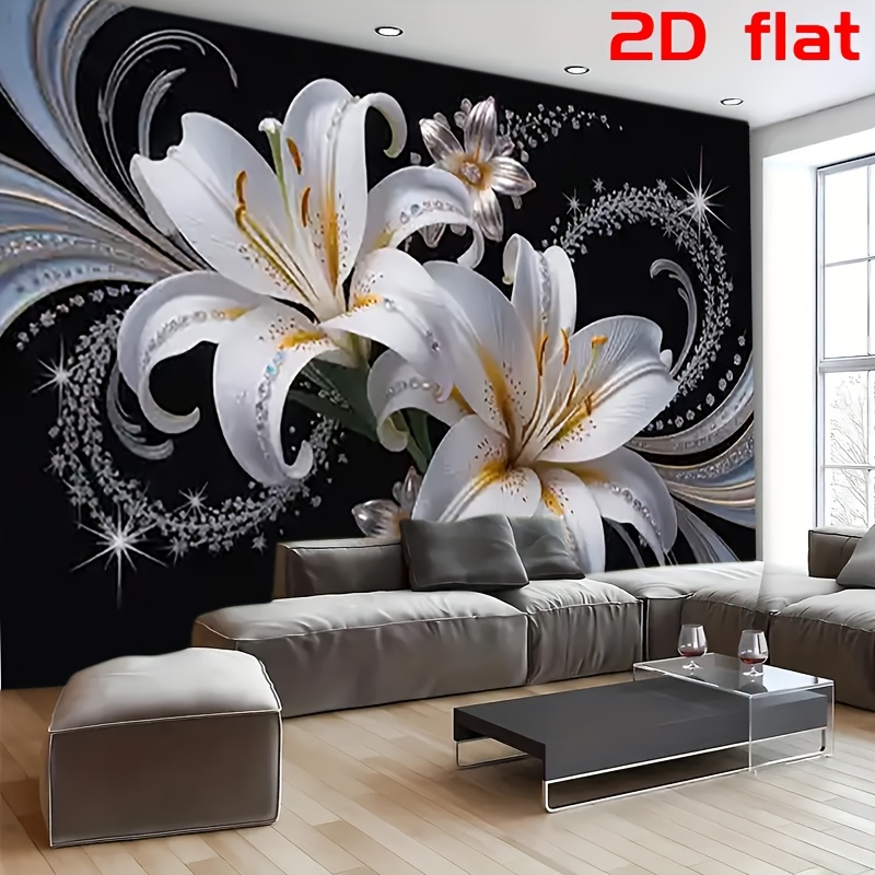 Lüks Beyaz Zambaklar Çiçek Gob - Home Cinema Wall incelemesi ve fiyatı
