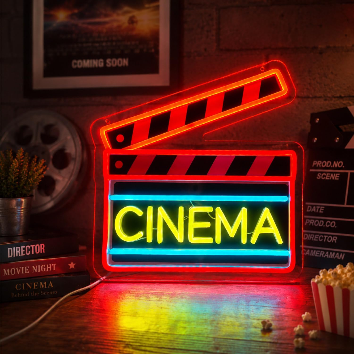 Sinema Klaket Levhası LED Neon - Home Cinema Wall Lights incelemesi ve fiyatı