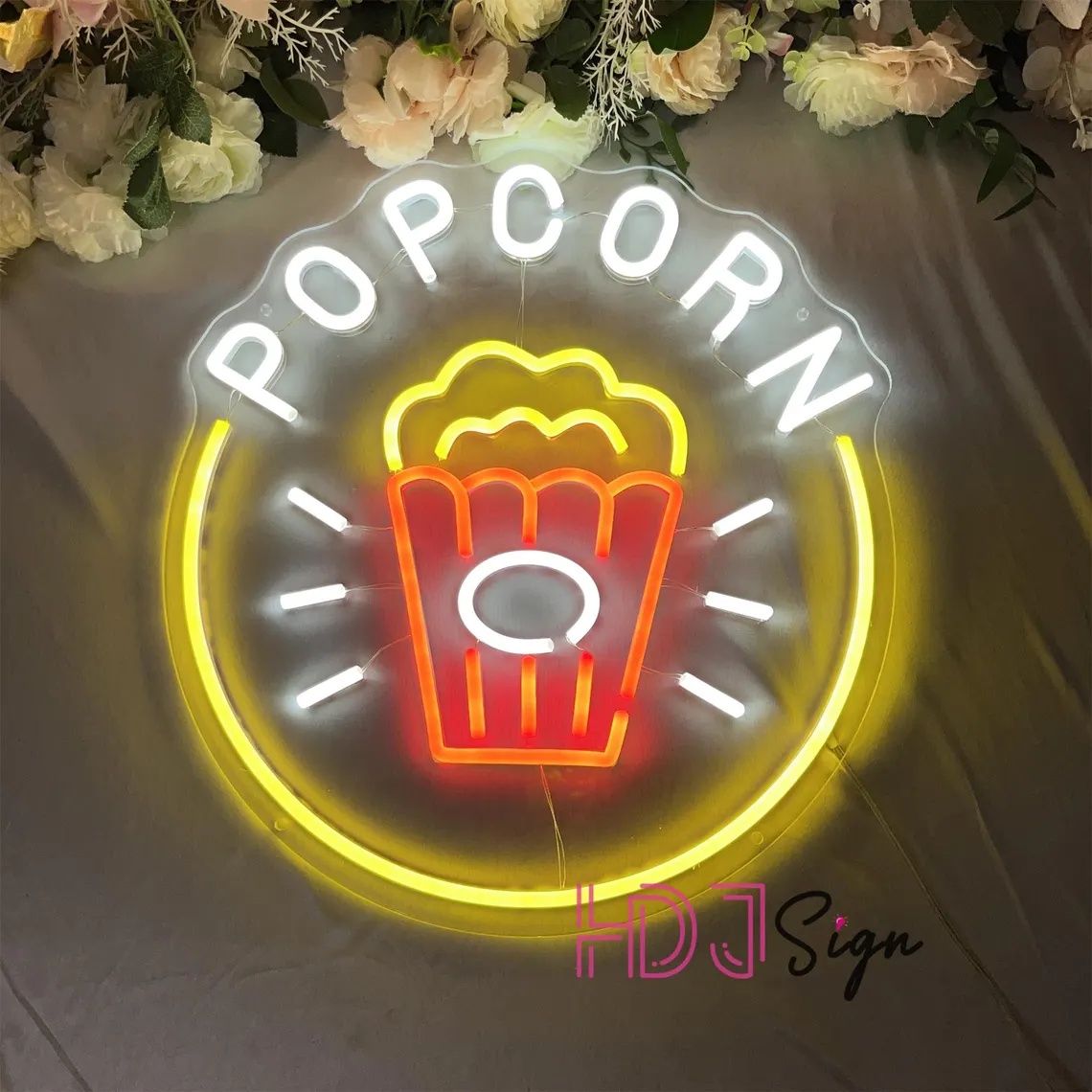 Popcorn LED Neon Tabela, Yemek - Home Cinema Wall Lights incelemesi ve fiyatı