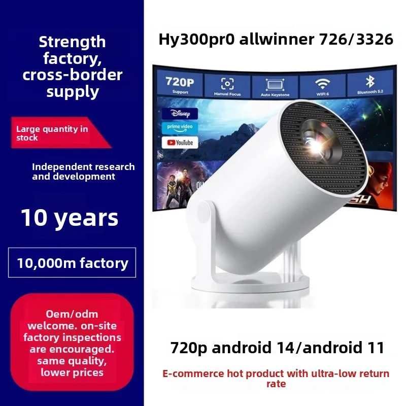 HY300Pro Taşınabilir 4K HD Pro - Home Cinema Usa incelemesi ve fiyatı