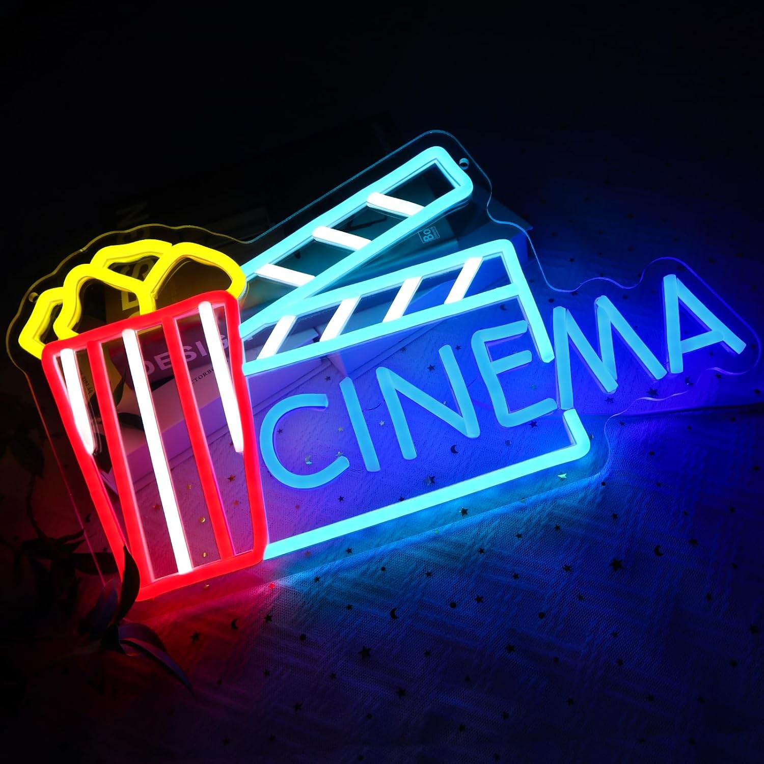 Sinema Neon Tabela Sanatı Duva - Home Cinema Wall Lights incelemesi ve fiyatı