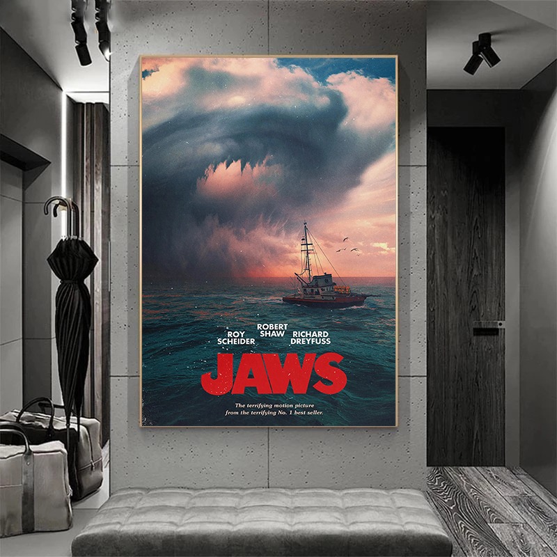 Jaws Film Posteri Vintage Renk - Home Cinema Ultimea incelemesi ve fiyatı