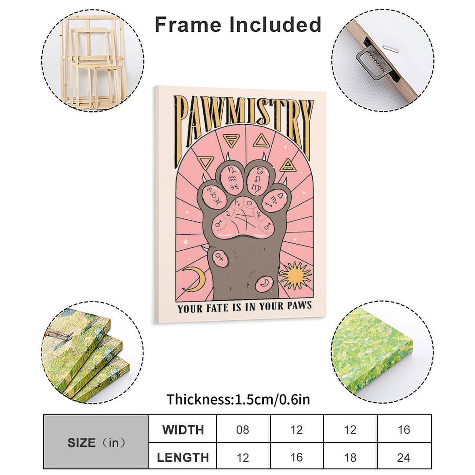 Pawmistry Tuval Boyama Posteri - Home Cinema Usa incelemesi ve fiyatı